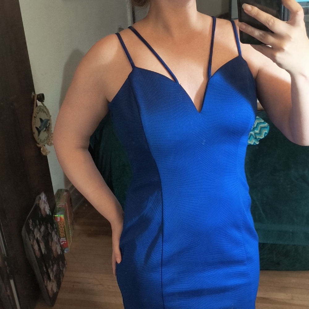 Guess Royal Blue Strapless Dress